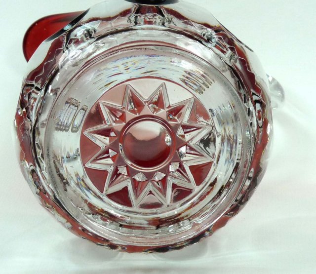 ADAMS Ruby Stained KINGS CROWN TANKARD PITCHER c 1880