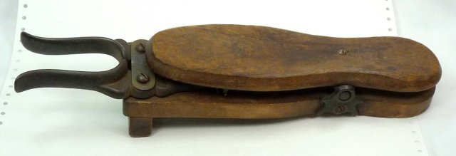 Antique Mechanical Wood & Cast Iron BOOT JACK Pat. 1859