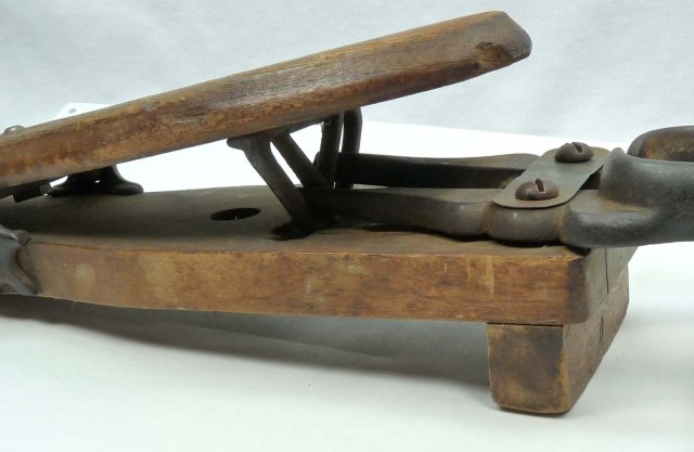 Antique Mechanical Wood & Cast Iron BOOT JACK Pat. 1859