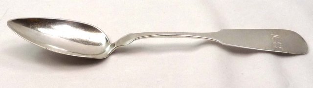 J. G. L. LIBBY Coin Silver Large Spoon c. 1820 - 1846