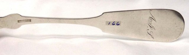 J. G. L. LIBBY Coin Silver Large Spoon c. 1820 - 1846