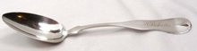 J. H. CLARK NY Coin Silver Large Spoon c. 1815