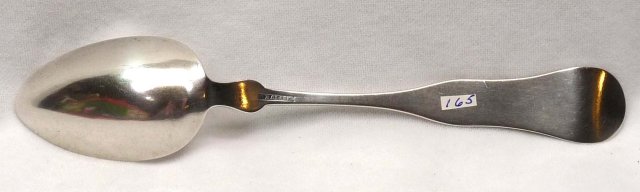 J. H. CLARK NY Coin Silver Large Spoon c. 1815