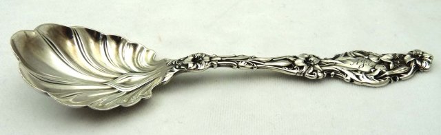 WHITING Sterling Silver LILY Sugar Shell Spoon