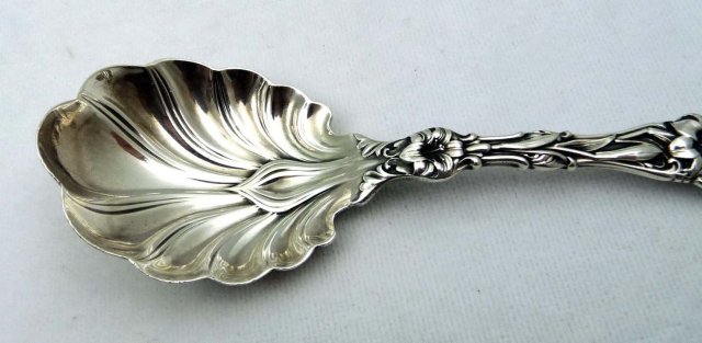 WHITING Sterling Silver LILY Sugar Shell Spoon