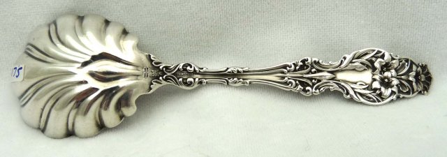 WHITING Sterling Silver LILY Sugar Shell Spoon