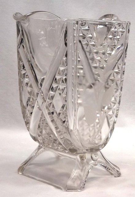 EAPG ASHMAN CROSSROADS ETCHED FERN Water Pitcher c 1886