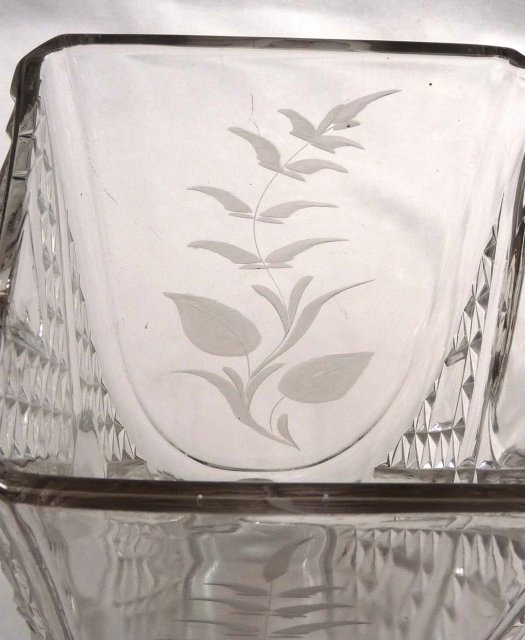 EAPG ASHMAN CROSSROADS ETCHED FERN Water Pitcher c 1886
