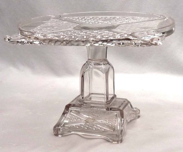 EAPG ASHMAN CROSSROADS ETCHED FERN Cake Stand c. 1886