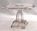 EAPG ASHMAN CROSSROADS ETCHED FERN Cake Stand c. 1886