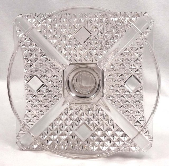 EAPG ASHMAN CROSSROADS ETCHED FERN Cake Stand c. 1886