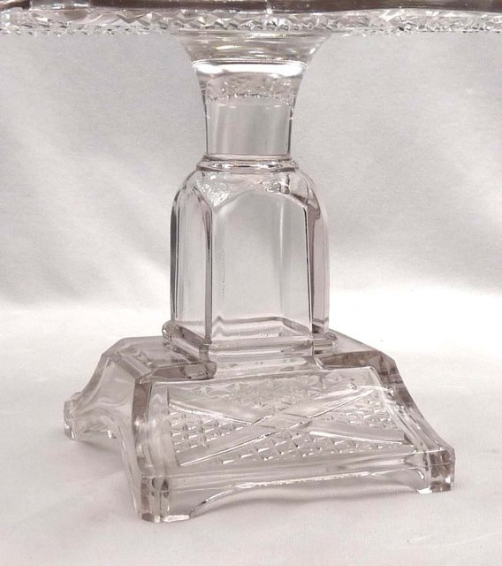 EAPG ASHMAN CROSSROADS ETCHED FERN Cake Stand c. 1886