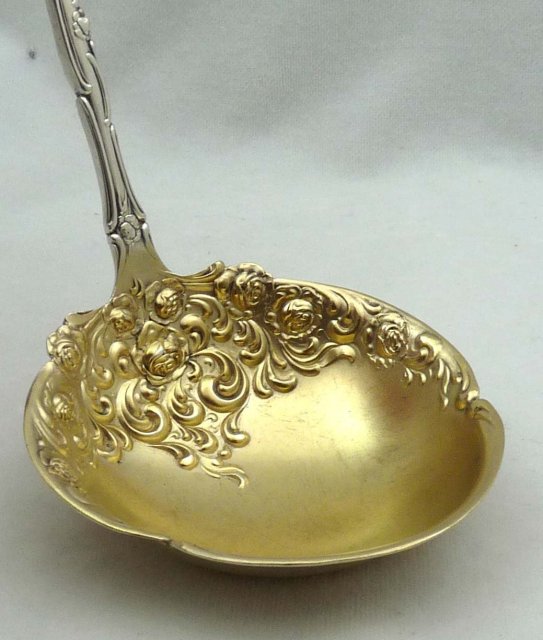 TOWLE Sterling Silver OLD ENGLISH Soup Ladle w/ Gold