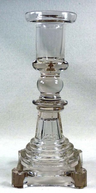 BOSTON & SANDWICH Flint Glass Blown Socket Candlestick