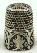 ORNATE Hallmarked STERLING SILVER Thimble Pat. 1891