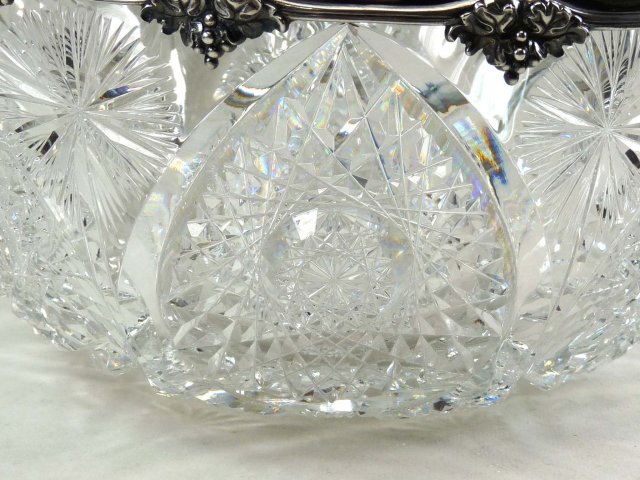 1905 American Brilliant Cut Glass GORHAM Sterling Bowl