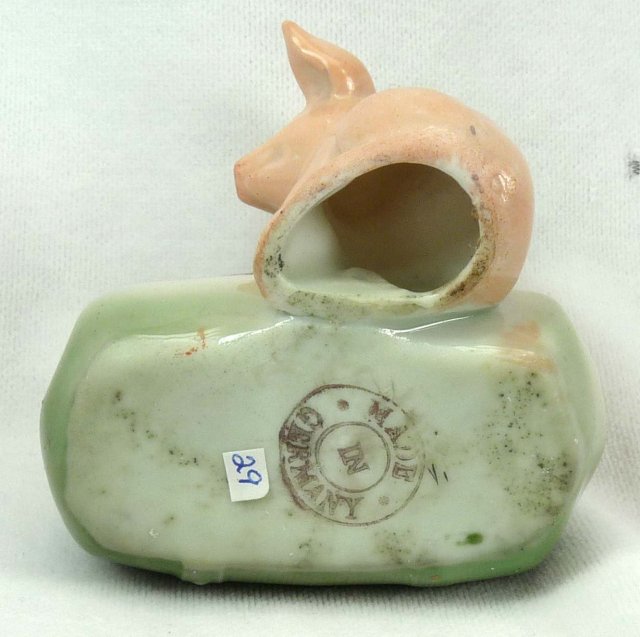 Old German PINK PIG Suitcase FALL RIVER MASS Souvenir