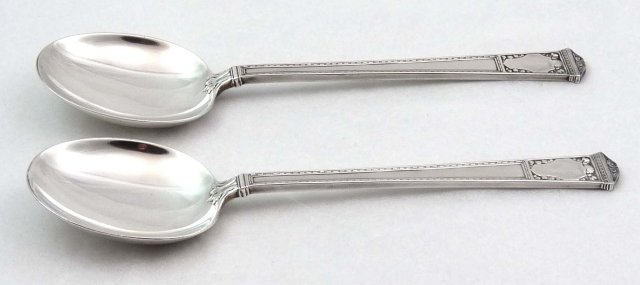 2 TIFFANY Sterling Silver SAN LORENZO Gumbo Spoon 1916