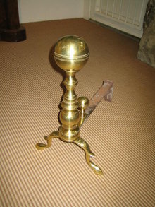 CANNONBALL BRASS ANDIRONS