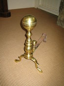 CANNONBALL BRASS ANDIRONS