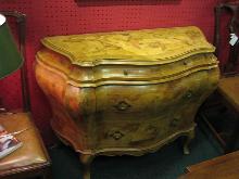 ITALIAN FRUITWOOD BOMBE CHEST