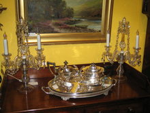 PR OF CRYSTAL CANDELABRA LAMPS
