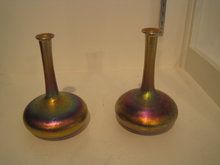 TIFFANY FAVRILE GLASS DECANTERS