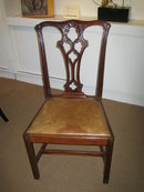 HANDSOME PAIR OF ENGLISH CHIPPENDALE STYLE DINING CHAIRS