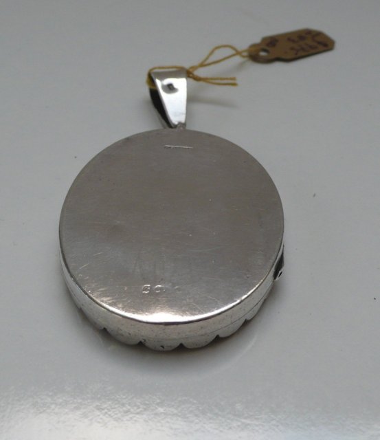 Victorian Sterling Silver Locket Gold Overlay