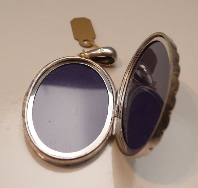 Victorian Sterling Silver Locket with gold overlay