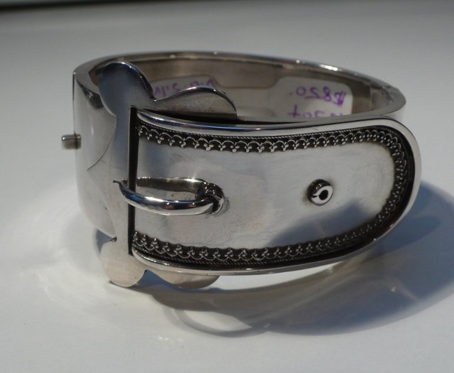 Victorian Sterling Buckle Bangle