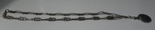 Victorian Sterling Silver Necklace with Coin Pendent
