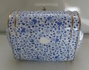 Fabulous Silver Plate/China Pocket Book Biscuit Box