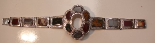 Victorian Sterling Agate Bracelet