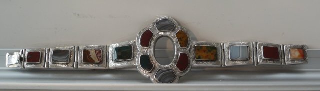 Victorian Sterling Agate Bracelet