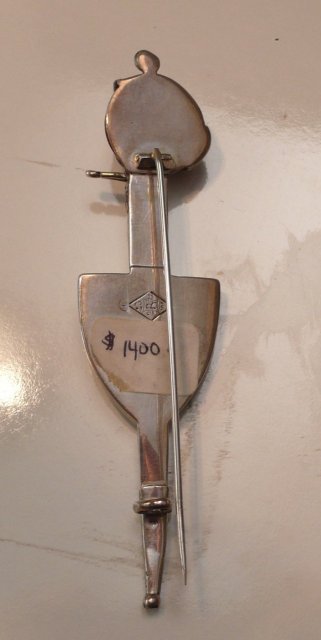 Victorian Scottish Agate Dirk Brooch