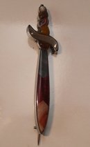 Victorian Scottish Agate Dirk Brooch