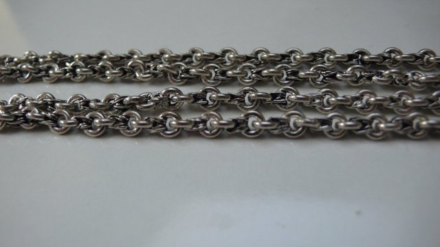 Victorian Sterling Long Chain Necklace