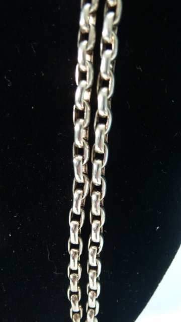 Victorian Sterling Long Guard Chain Necklace