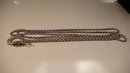 Victorian Sterling Long Guard Chain Necklace