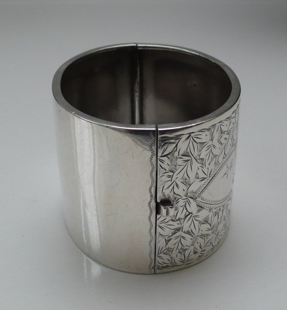 Victorian Sterling Wide Cuff Bracelet