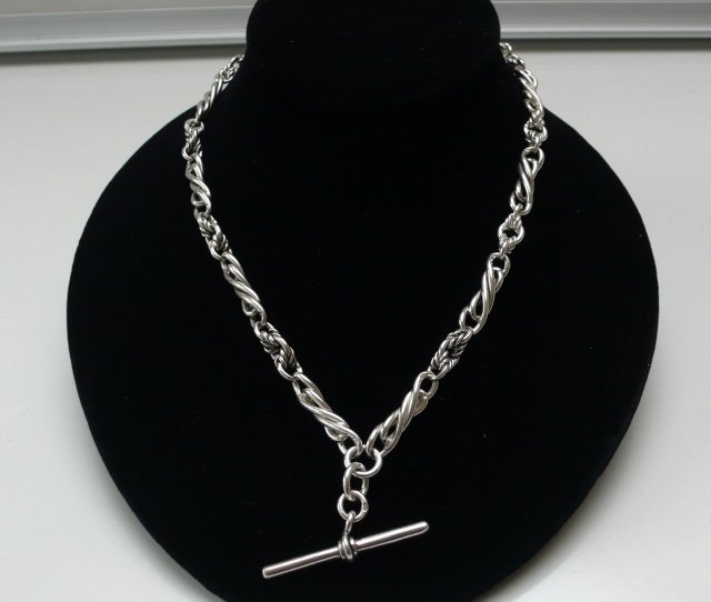 Victorian Sterling Silver Prince Albert Necklace