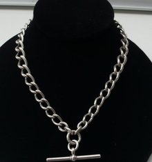Victorian Sterling Silver Prince Albert Necklace
