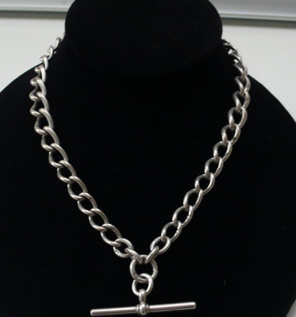 Victorian Sterling Silver Prince Albert Necklace