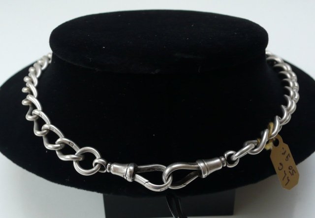 Victorian Sterling Silver Prince Albert Necklace