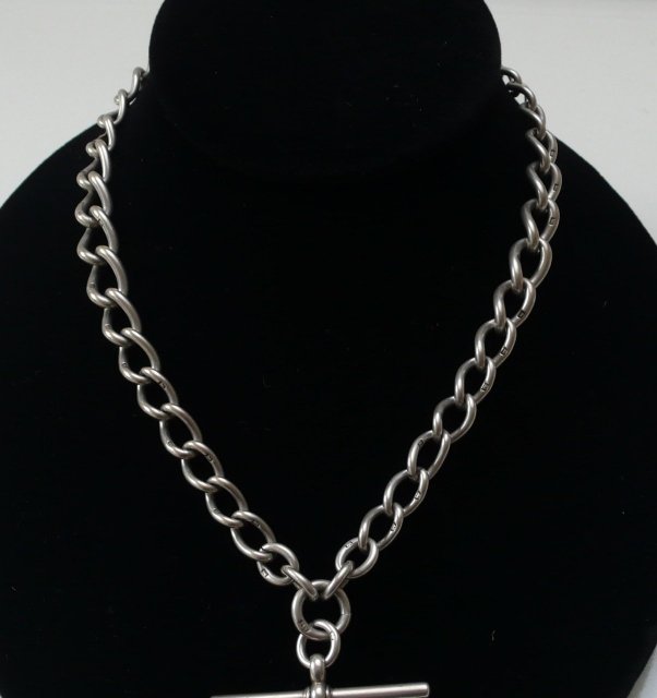 Victorian Sterling Silver Prince Albert Necklace