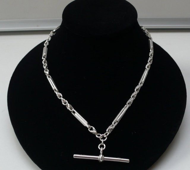 Victorian Sterling Silver Prince Albert Necklace