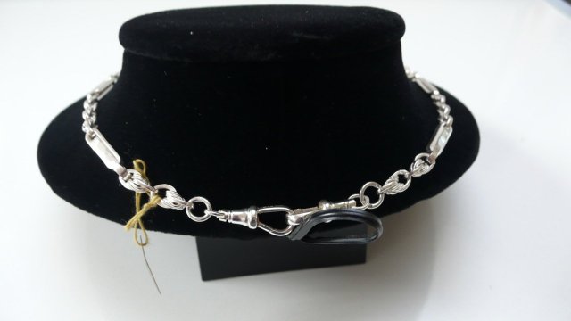 Victorian Sterling Silver Prince Albert Necklace