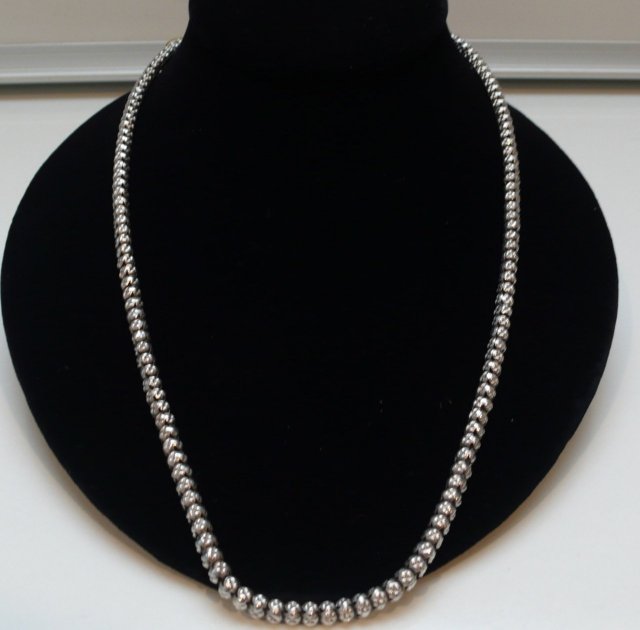 Victorian Sterling Silver Bead Necklace