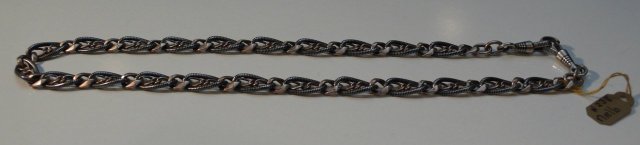Victorian Sterling Silver Niello Necklace